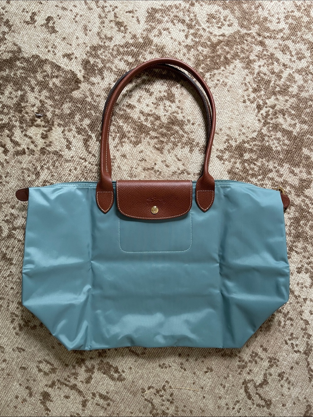 NWOT Longchamp Le Pliage Large Shoulder Tote - Eucalyptus